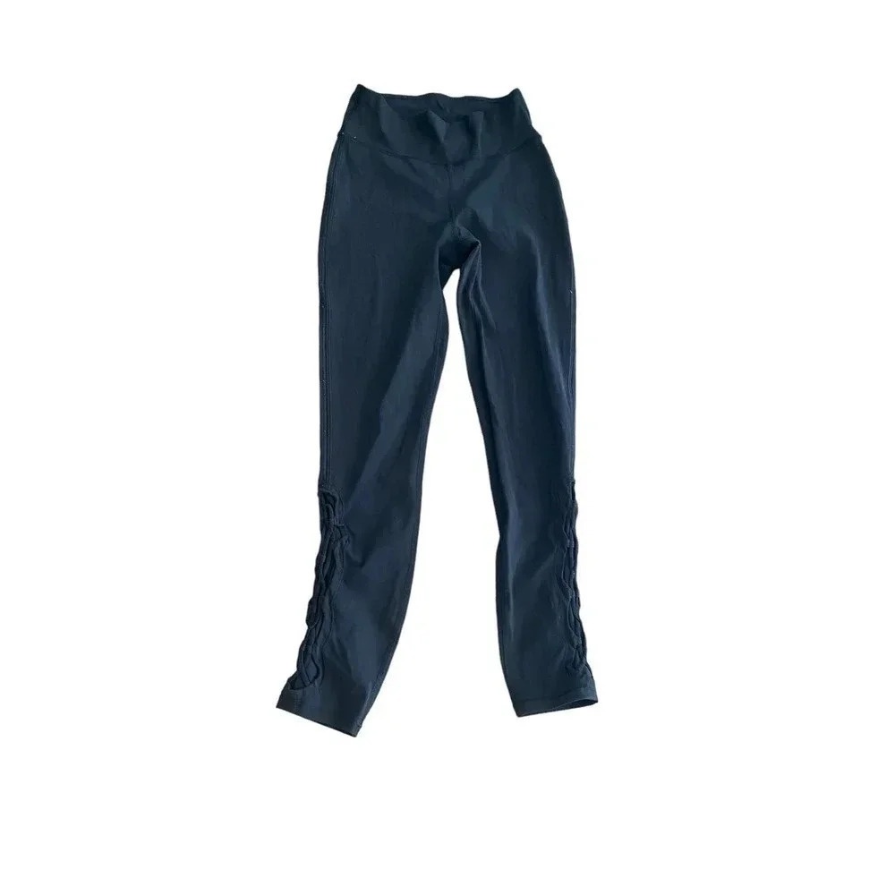 Lululemon Womens Align High Rise Ruched Waist Cropped Legging Size 4